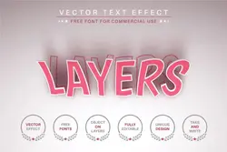 استایل متن برجسته و جدا شده سایه دار برای ایلاستریتور