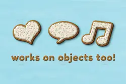 استایل متن بیسکویت و کوکی کرم دار فتوشاپ – PSD