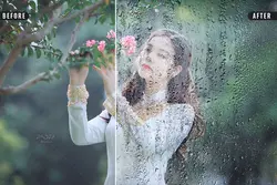 افکت عکس شیشه خیس و مرطوب برای فتوشاپ – PSD