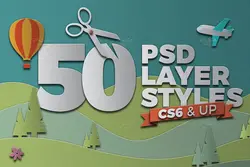 50 استایل کاغذ و مقوا کرافت فتوشاپ