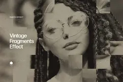 افکت عکس تیکه تیکه قدیمی برای فتوشاپ – PSD