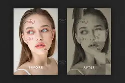 افکت عکس تیکه تیکه قدیمی برای فتوشاپ – PSD