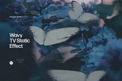 افکت عکس تلویزیون موج دار قدیمی برای فتوشاپ