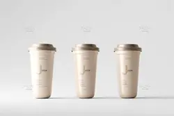 موکاپ لیوان پلاستیکی یکبار مصرف درب دار – 6 نمای مختلف