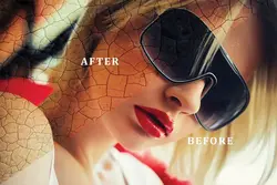 افکت ترک خوردگی عکس برای فتوشاپ