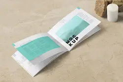 موکاپ کتاب صحافی زین دوخت A5
