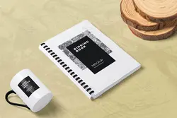 موکاپ کتاب صحافی شانه پلاستیکی A4