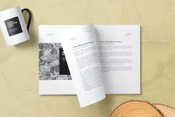 موکاپ کتاب صحافی شانه پلاستیکی A4