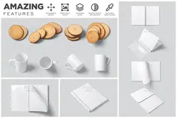 موکاپ کتاب صحافی شانه پلاستیکی A4