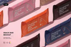 موکاپ بسته بندی بیسکویت و کوکی (اسنک بار)