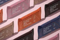 موکاپ بسته بندی بیسکویت و کوکی (اسنک بار)