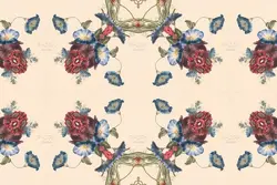 10 پترن گل و بوته وینتج و قدیمی بدون درز