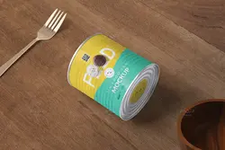 موکاپ قوطی کنسرو مواد غذایی بزرگ