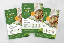 طرح تراکت لایه باز غذای سالم