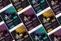 طرح تراکت سمینار و همایش استارت آپ و کسب و کار