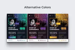 طرح تراکت سمینار و همایش استارت آپ و کسب و کار