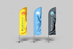 موکاپ پرچم ساحلی بادبانی