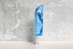 موکاپ پرچم ساحلی بادبانی