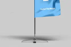 موکاپ پرچم ساحلی بادبانی