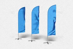 موکاپ پرچم ساحلی بادبانی