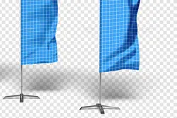 موکاپ پرچم ساحلی بادبانی