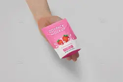 موکاپ پاکت آبمیوه دوی پک ساندیسی