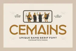 فونت کلاسیک و قدیمی Cemains