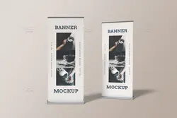 موکاپ بنر استند رول آپ