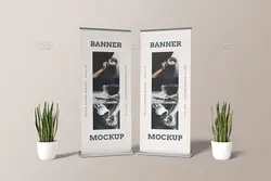 موکاپ بنر استند رول آپ