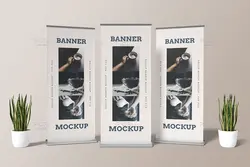 موکاپ بنر استند رول آپ