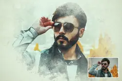 اکشن فتوشاپ افکت نقاشی آبرنگی