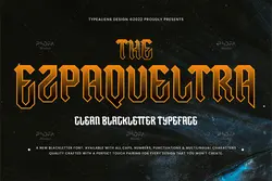 فونت خالکوبی و تاتو Ezpaqueltra