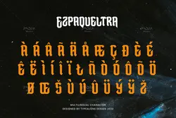 فونت خالکوبی و تاتو Ezpaqueltra