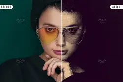 افکت عکس هافتون برای فتوشاپ