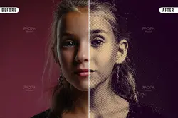 افکت عکس هافتون برای فتوشاپ