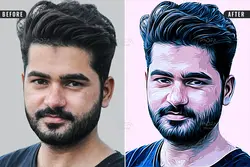 افکت عکس نقاشی رنگ روغن فتوشاپ