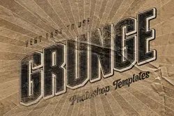 استایل و افکت متن قدیمی گرانج خط و خش دار