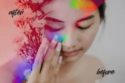 افکت عکس رنگارنگ حکاکی شده برای فتوشاپ
