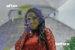 افکت عکس سیکنال ضعیف برای فتوشاپ