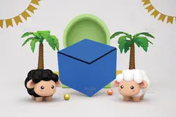 موکاپ جعبه مکعبی با تم عید قربان