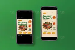 طرح تراکت تحویل مواد غذایی + پست و استوری اینستاگرام