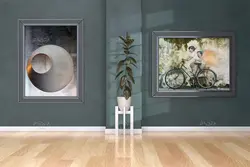 موکاپ تابلو عکس روی دیوار