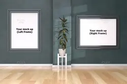 موکاپ تابلو عکس روی دیوار