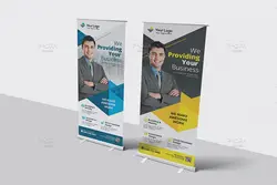 طرح بنر کسب و کار شرکتی رول آپ و استند