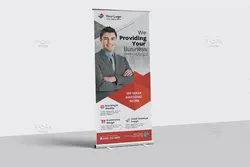 طرح بنر کسب و کار شرکتی رول آپ و استند