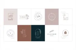 50 طرح لوگو گل و گیاه لایه باز