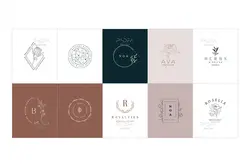 50 طرح لوگو گل و گیاه لایه باز