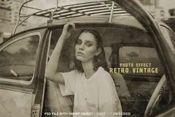 افکت عکس قدیمی رترو و وینتج