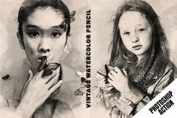 اکشن فتوشاپ افکت نقاشی آبرنگی قدیمی