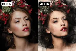 اکشن فتوشاپ افکت نقاشی آبرنگی قدیمی